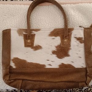 Cow hide handbag